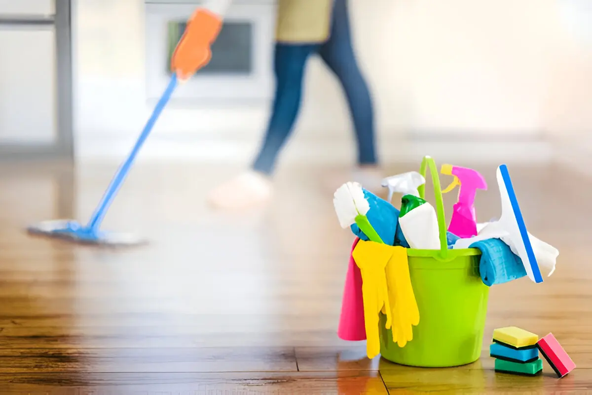 Deep spring clean focusing on kitchen surfaces